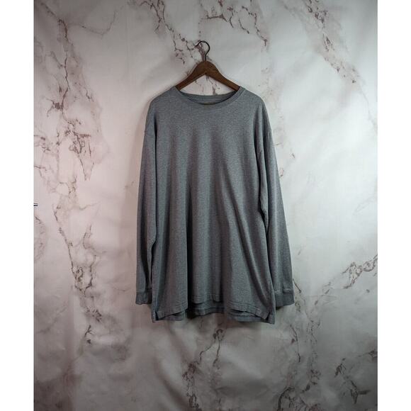 Duluth Trading T Shirt Mens XL Long Sleeve Gray Heavyweight Cotton Longtail Crew - Picture 1 of 11